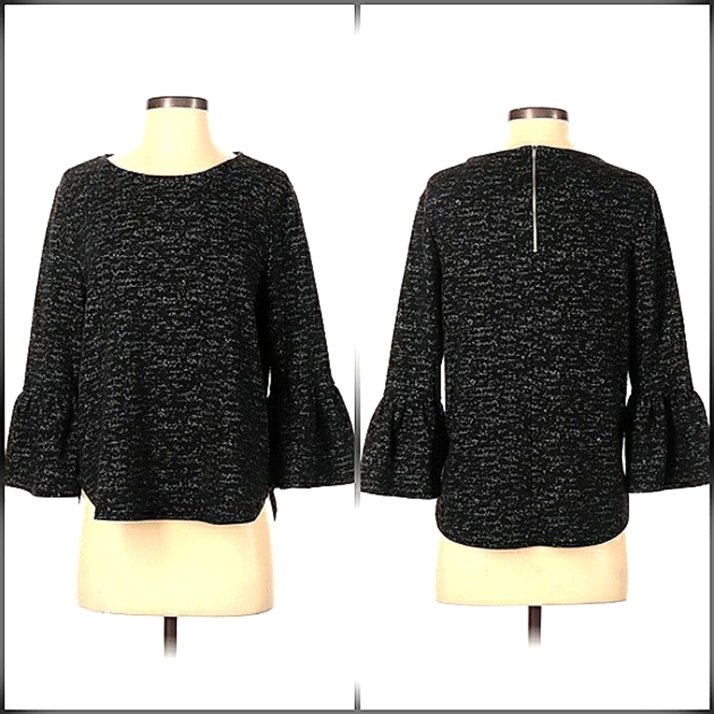 NWOT! Anthropologie W5 Heathered Bell Sleeve Top Size Small